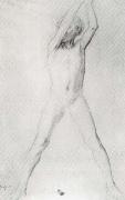 Edgar Degas Study for the youth with Arms upraised